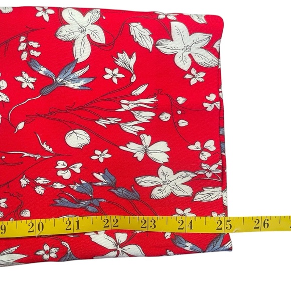 Soft Surroundings Red Floral Pants Womens Large Ponte Bold Career Work Stretch - Picture 7 of 8